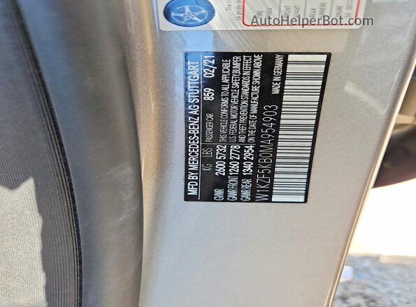 W1KZF5KB0MA954903 2021 MERCEDES-BENZ E Gray Vista del compartimento del motor