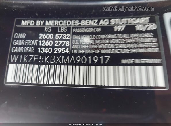 W1KZF5KBXMA901917 2021 MERCEDES-BENZ E-CLASS Black ძრავის განყოფილების ხედი