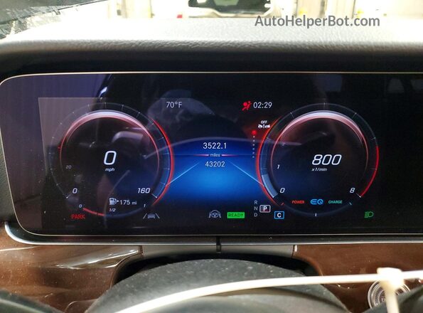 W1KZF5KBXMA998035 2021 MERCEDES-BENZ E Black Вид щитка приладів