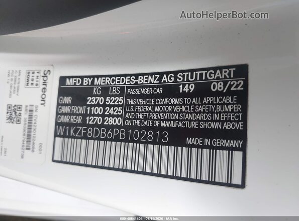 W1KZF8DB6PB102813 2023 MERCEDES-BENZ E-CLASS Белый Вид подкапотного пространства