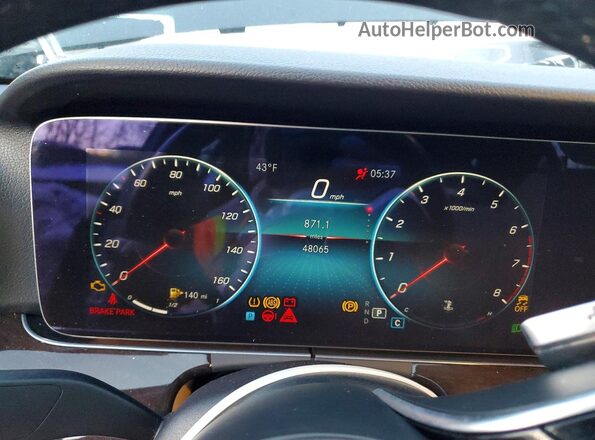W1KZF8EB1MA926007 2021 MERCEDES-BENZ E Black Вид щитка приладів