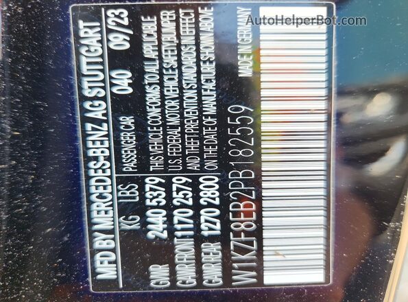 W1KZF8EB2PB182559 2023 MERCEDES-BENZ E Black Вид підкапотного простору