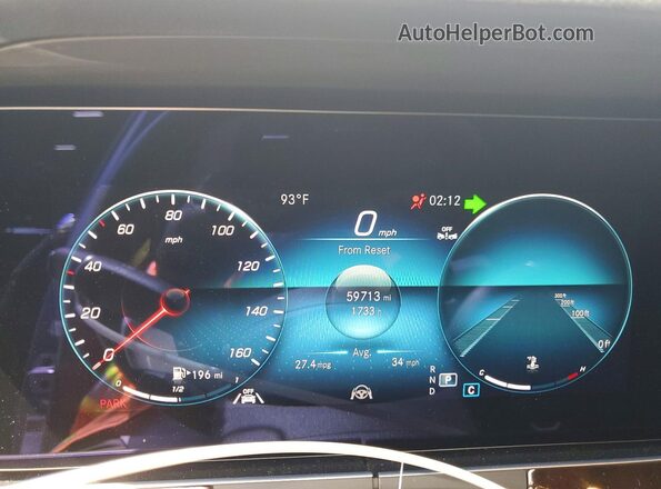 W1KZF8EB9NB009134 2022 MERCEDES-BENZ E Gray Instrument cluster view