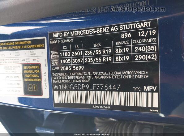 W1N0G5DB9LF776447 2020 MERCEDES-BENZ GLC 350E Blue ძრავის განყოფილების ხედი