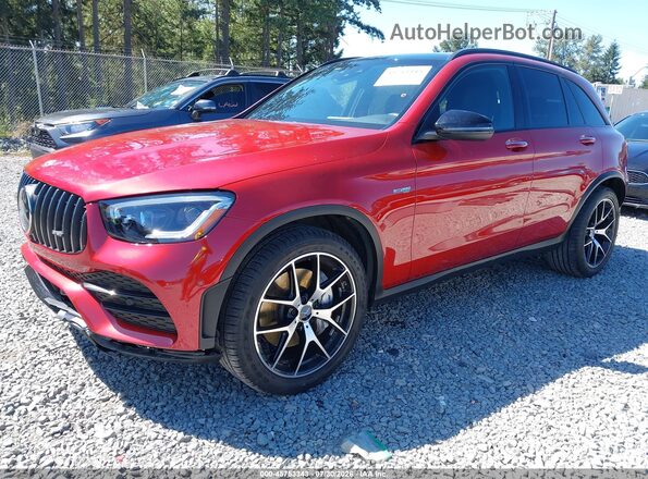 W1N0G6EBXMF885909 2021 MERCEDES-BENZ AMG GLC 43 Red Առջևի ձախ երեք քառորդ տեսարան