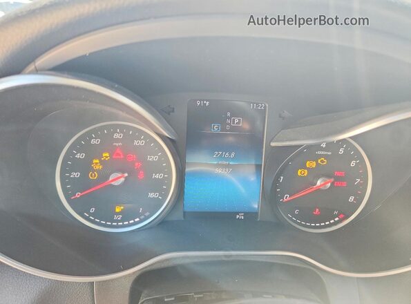 W1N0G8DB1LF774449 2020 MERCEDES-BENZ GLC-CLASS White Instrument cluster view