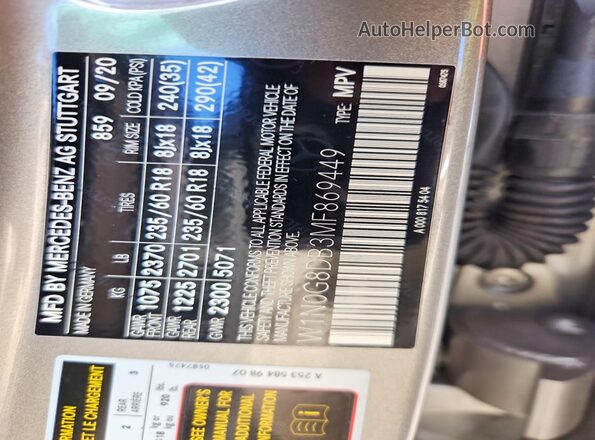 W1N0G8DB3MF869449 2021 MERCEDES-BENZ GLC-CLASS Silver VIN կոդի պիտակի տեսք