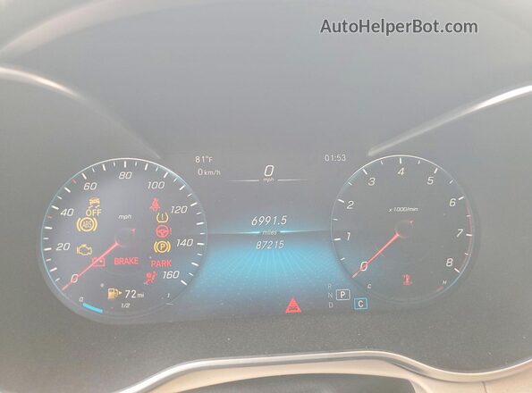 W1N0G8DB5LF857642 2020 MERCEDES-BENZ GLC-CLASS White Instrument cluster view