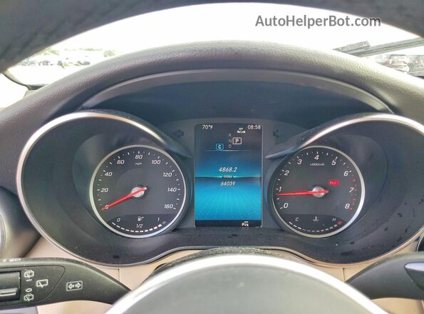 W1N0G8DB5MV266038 2021 MERCEDES-BENZ GLC-CLASS Silver Instrument cluster view