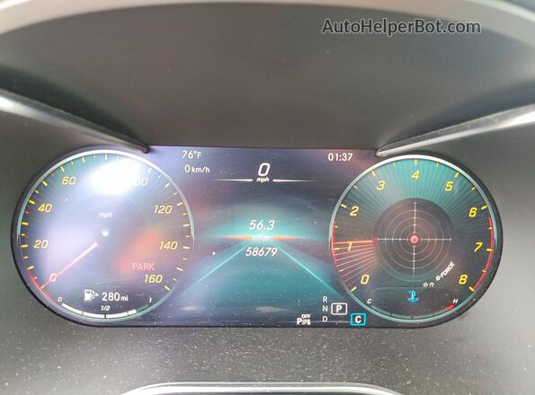 W1N0G8DB5NG053029 2022 MERCEDES-BENZ GLC-CLASS Gray Instrument cluster view