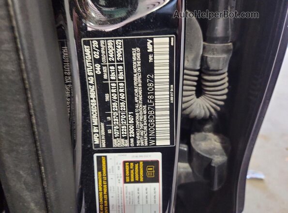 W1N0G8DB7LF810872 2020 MERCEDES-BENZ GLC-CLASS Black VIN sticker view