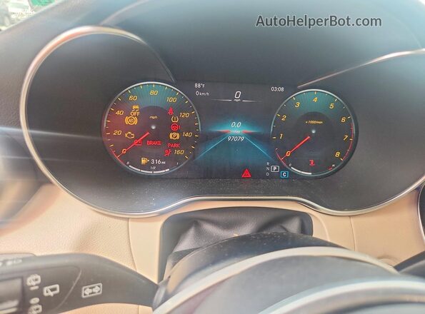 W1N0G8DB9MF934997 2021 MERCEDES-BENZ GLC-CLASS Black Instrument cluster view