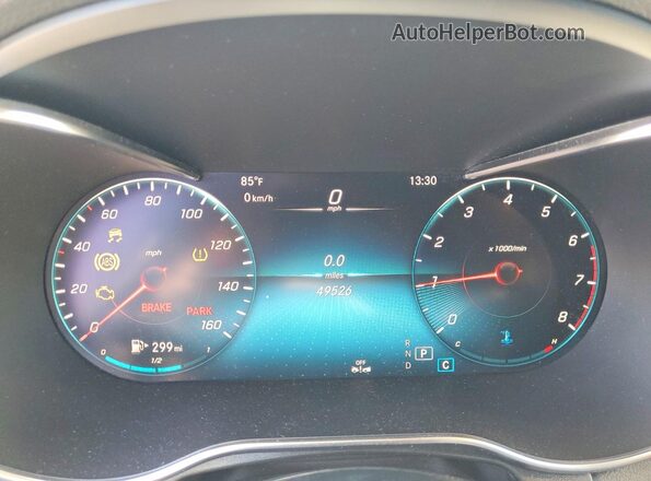 W1N0G8EB0NV353801 2022 MERCEDES-BENZ GLC-CLASS Black ხელსაწყოთა პანელის ხედი