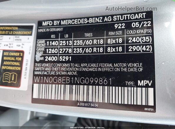 W1N0G8EB1NG099861 2022 MERCEDES-BENZ GLC 300 Silver Widok komory silnika