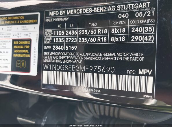 W1N0G8EB3MF975690 2021 MERCEDES-BENZ GLC 300 Black ძრავის განყოფილების ხედი