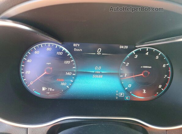 W1N0G8EB6NG060957 2022 MERCEDES-BENZ GLC-CLASS Silver Вид щитка приладів
