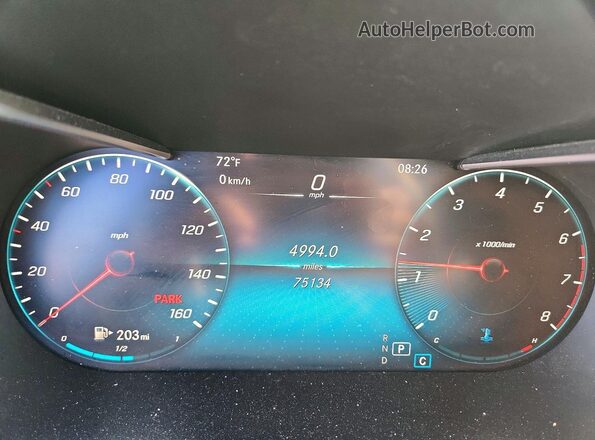 W1N0G8EB8LF833690 2020 MERCEDES-BENZ GLC-CLASS Black Вид щитка приладів
