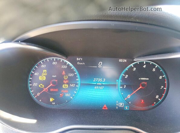 W1N0G8EB8NV351018 2022 MERCEDES-BENZ GLC-CLASS White Instrument cluster view