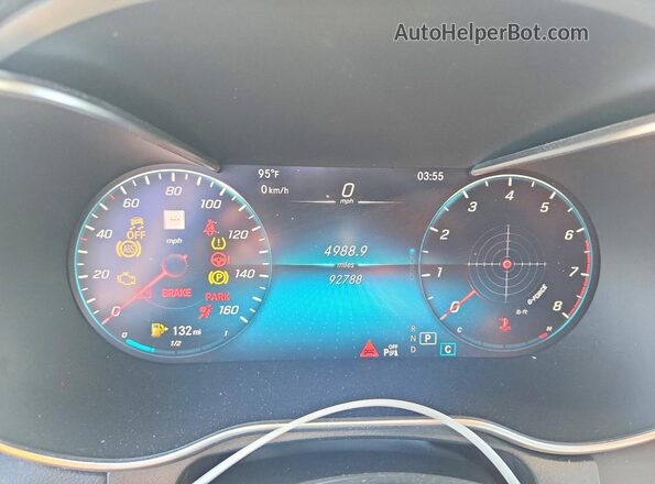 W1N0G8EB9NV363386 2022 MERCEDES-BENZ GLC-CLASS White ხელსაწყოთა პანელის ხედი
