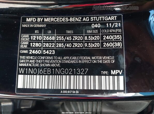 W1N0J6EB1NG021327 2022 MERCEDES-BENZ AMG GLC 43 Черный Вид подкапотного пространства