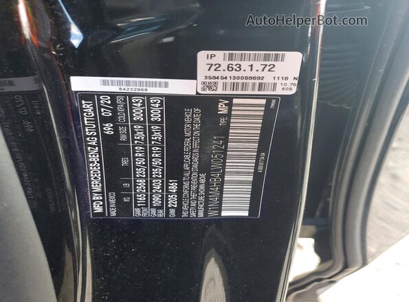 W1N4M4HB4LW051241 2020 MERCEDES-BENZ GLB-CLASS Black Շարժիչի բաժամունքի տեսք
