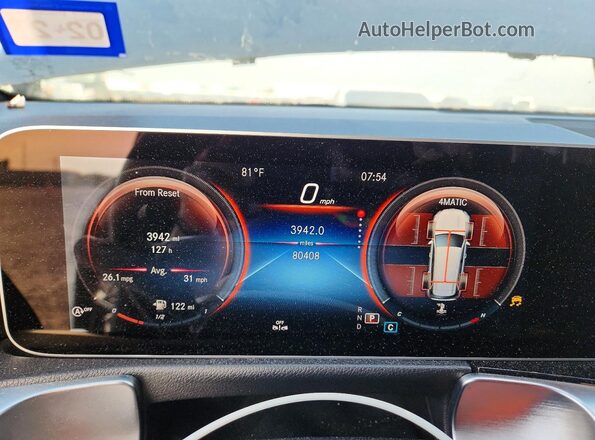 W1N4M4HB4LW058240 2020 MERCEDES-BENZ GLB-CLASS Black ხელსაწყოთა პანელის ხედი