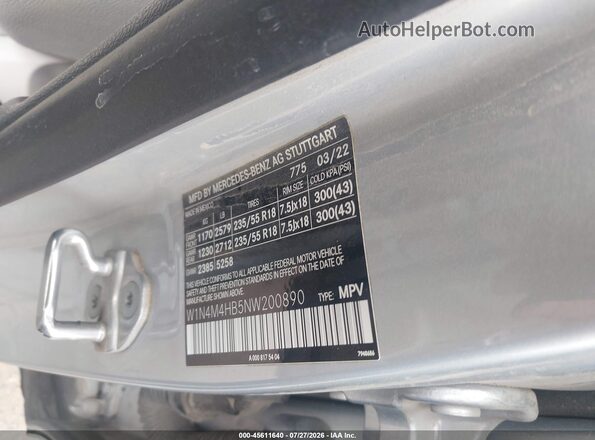 W1N4M4HB5NW200890 2022 MERCEDES-BENZ GLB-CLASS Gray Vista del compartimento del motor