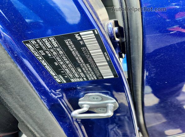 W1N4M4HB6MW092228 2021 MERCEDES-BENZ GLB-CLASS Blue VIN კოდის სტიკერის ხედი