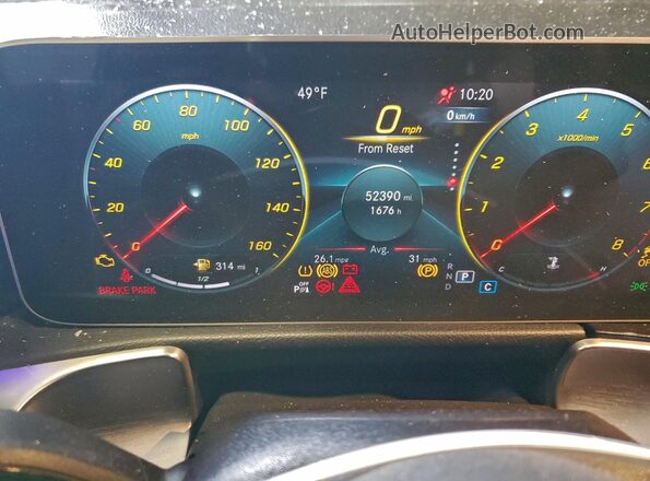 W1N4M4HB7MW135507 2021 MERCEDES-BENZ GLB-CLASS Black Vista del cuadro de instrumentos