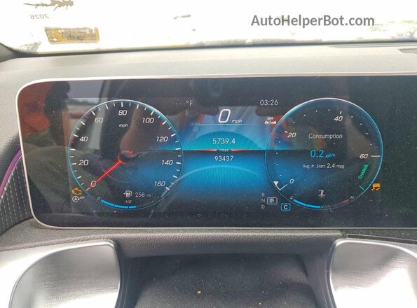 W1N4M4HB9MW147402 2021 MERCEDES-BENZ GLB-CLASS White Սարքավորումների վահանակի տեսք