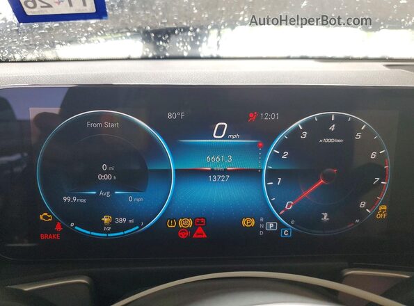W1N4M4HB9PW279919 2023 MERCEDES-BENZ GLB-CLASS Blue Вид щитка приладів