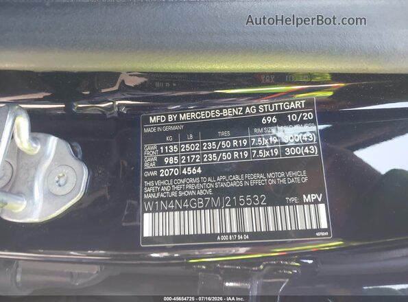W1N4N4GB7MJ215532 2021 MERCEDES-BENZ GLA 250 Черный Вид подкапотного пространства