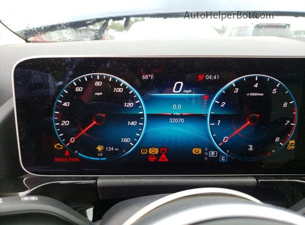 W1N4N4HB3MJ177943 2021 MERCEDES-BENZ GLA Blue Instrument cluster view