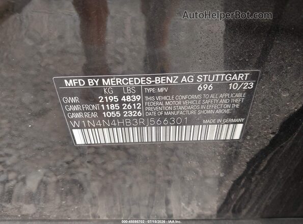 W1N4N4HB3RJ566301 2024 MERCEDES-BENZ GLA 250 Black Vista del compartimento del motor