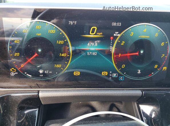 W1N4N4HB5MJ295718 2021 MERCEDES-BENZ GLA Black Вид щитка приладів