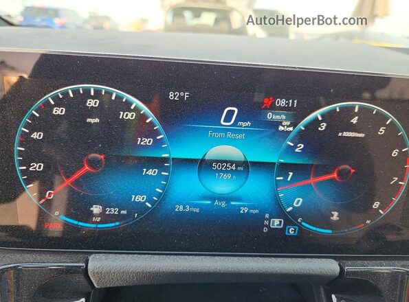 W1N4N4HB6PJ434095 2023 MERCEDES-BENZ GLA White ხელსაწყოთა პანელის ხედი