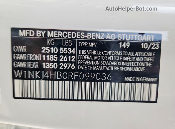 W1NKJ4HB0RF099036 2024 MERCEDES-BENZ GLC-CLASS White ძრავის განყოფილების ხედი