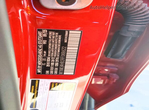 W1NKJ4HB2RF088622 2024 MERCEDES-BENZ GLC-CLASS Red Вид підкапотного простору