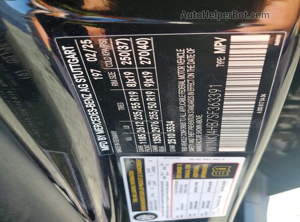 W1NKJ4HB7SF363391 2025 MERCEDES-BENZ GLC-CLASS Black VIN კოდის სტიკერის ხედი
