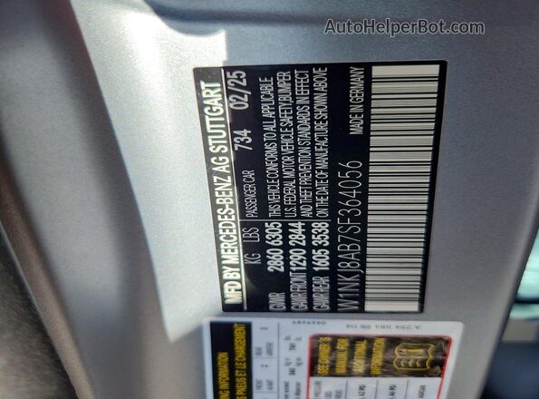 W1NKJ8AB7SF364056 2025 MERCEDES-BENZ GLC-CLASS Silver Widok wnętrza 360 stopni