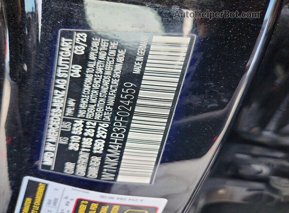 W1NKM4HB3PF024559 2023 MERCEDES-BENZ GLC-CLASS Black Widok naklejki z numerem VIN