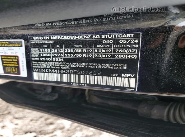 W1NKM4HB3RF207639 2024 MERCEDES-BENZ GLC-CLASS Black Vista interior de 360 grados
