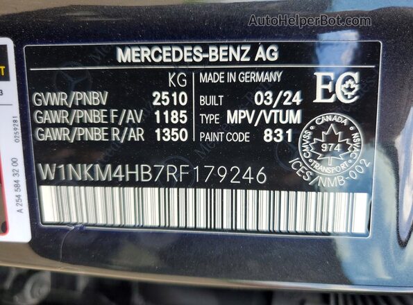 W1NKM4HB7RF179246 2024 MERCEDES-BENZ GLC-CLASS Black Vista interior de 360 grados