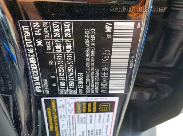 W1NKM4HB8RF196251 2024 MERCEDES-BENZ GLC-CLASS Black Вид наклейки з VIN-кодом