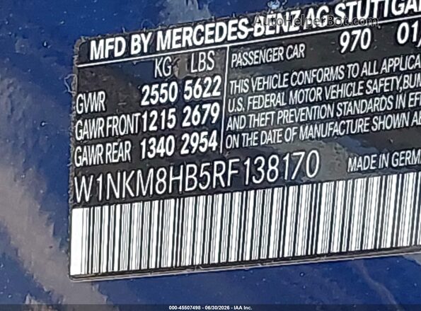 W1NKM8HB5RF138170 2024 MERCEDES-BENZ AMG GLC 43 Синий Вид подкапотного пространства