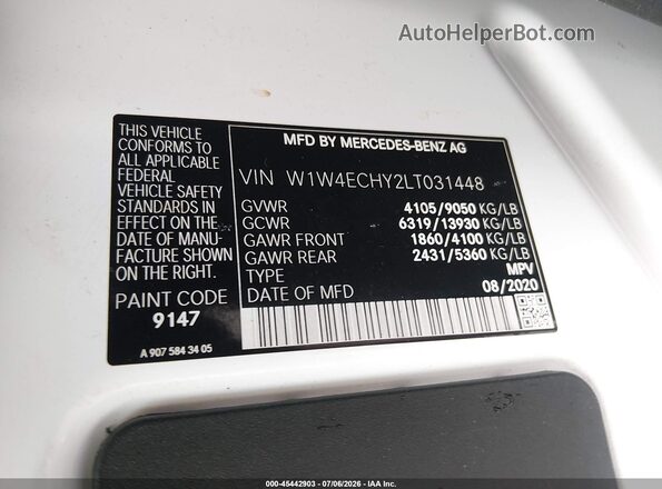 W1W4ECHY2LT031448 2020 MERCEDES-BENZ SPRINTER Белый Вид подкапотного пространства