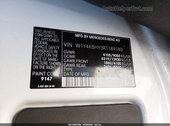 W1Y4KBHY3RT189140 2024 MERCEDES-BENZ SPRINTER  Engine compartment view