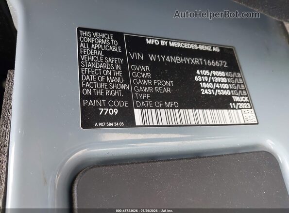 W1Y4NBHYXRT166672 2024 MERCEDES-BENZ SPRINTER Blue Vista del compartimento del motor