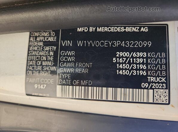 W1YV0CEY3P4322099 2023 MERCEDES-BENZ METRIS White სალონის 360-გრადუსიანი ხედი