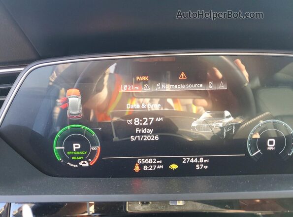 WA11AAGE0MB012341 2021 AUDI E-TRON Gray Instrument cluster view